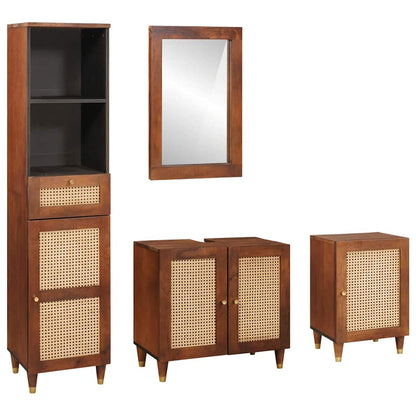 Badezimmermöbel mit Schubladen Wandmontiert 4 pcs 38 x 33 x 160 cm