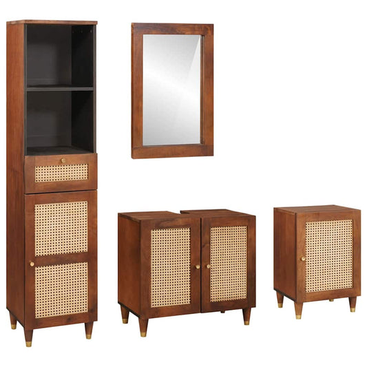 Badezimmermöbel mit Schubladen Wandmontiert 4 pcs 38 x 33 x 160 cm