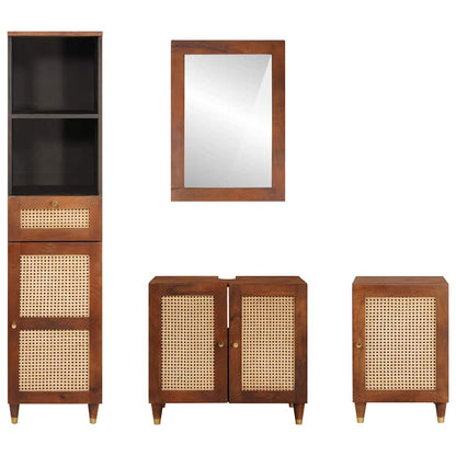 Badezimmermöbel mit Schubladen Wandmontiert 4 pcs 38 x 33 x 160 cm