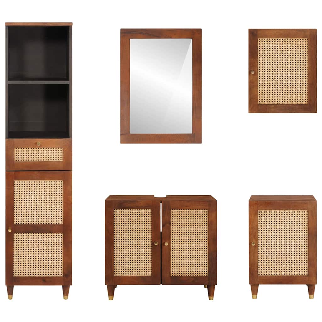 Badezimmermöbel mit Schubladen Wandmontiert 5 pcs 38 x 33 x 160 cm