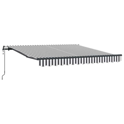 Markise Automatisch Anthrazit und Weiß 300x250 cm