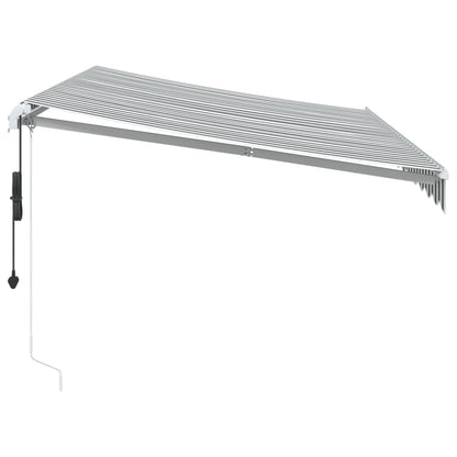 Markise Automatisch Anthrazit & Weiß 350x250 cm