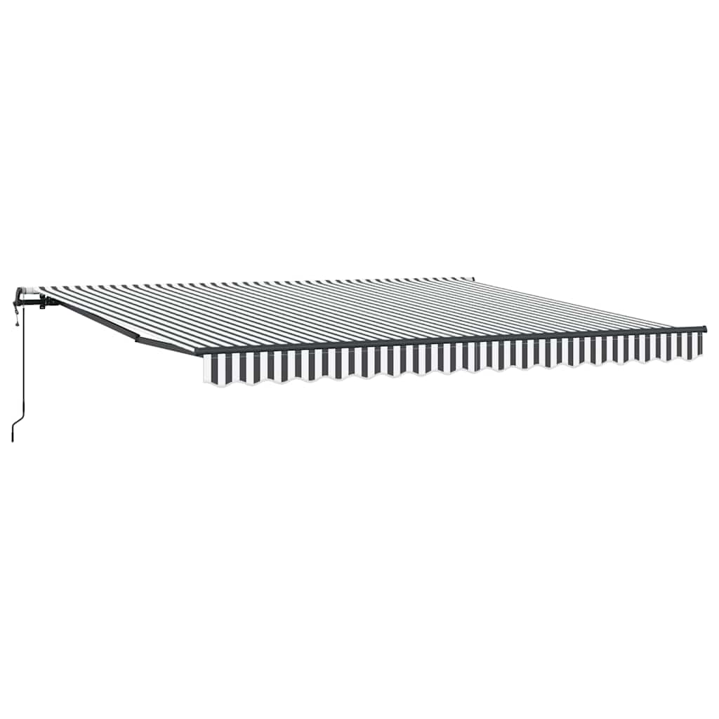 Markise Automatisch Anthrazit und Weiß 400x300 cm