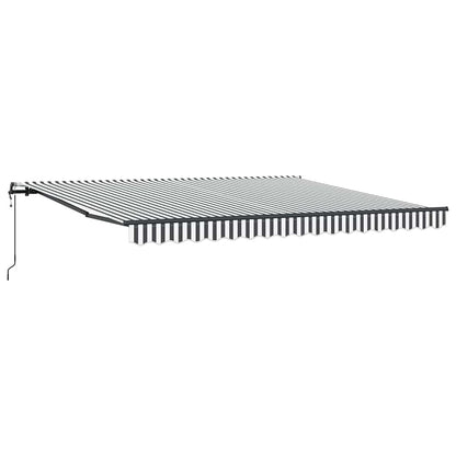 Markise Automatisch Anthrazit und Weiß 400x300 cm