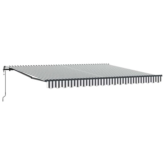 Markise Automatisch Anthrazit und Weiß 400x300 cm