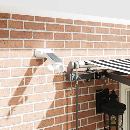 Markise Automatisch mit LEDs Anthrazit & Weiß 400x300 cm