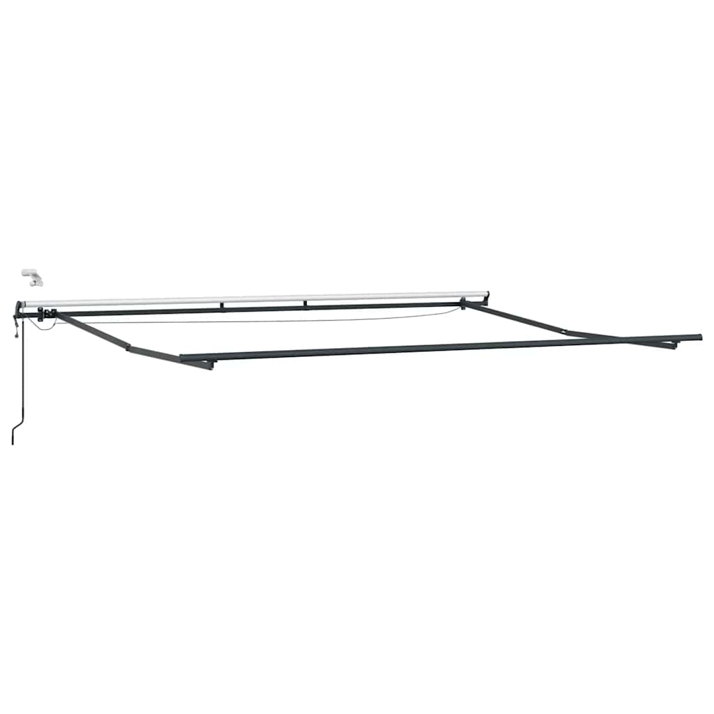 Markise Automatisch mit LEDs Anthrazit & Weiß 400x300 cm