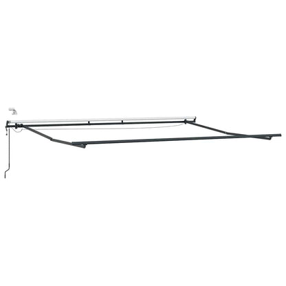 Markise Automatisch mit LEDs Anthrazit & Weiß 400x300 cm