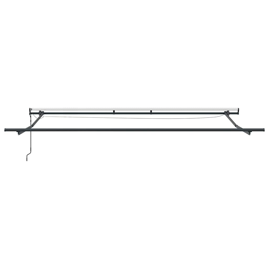 Markise Automatisch mit LEDs Anthrazit & Weiß 400x300 cm