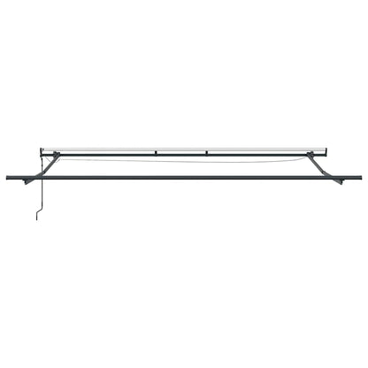 Markise Automatisch mit LEDs Anthrazit & Weiß 400x300 cm