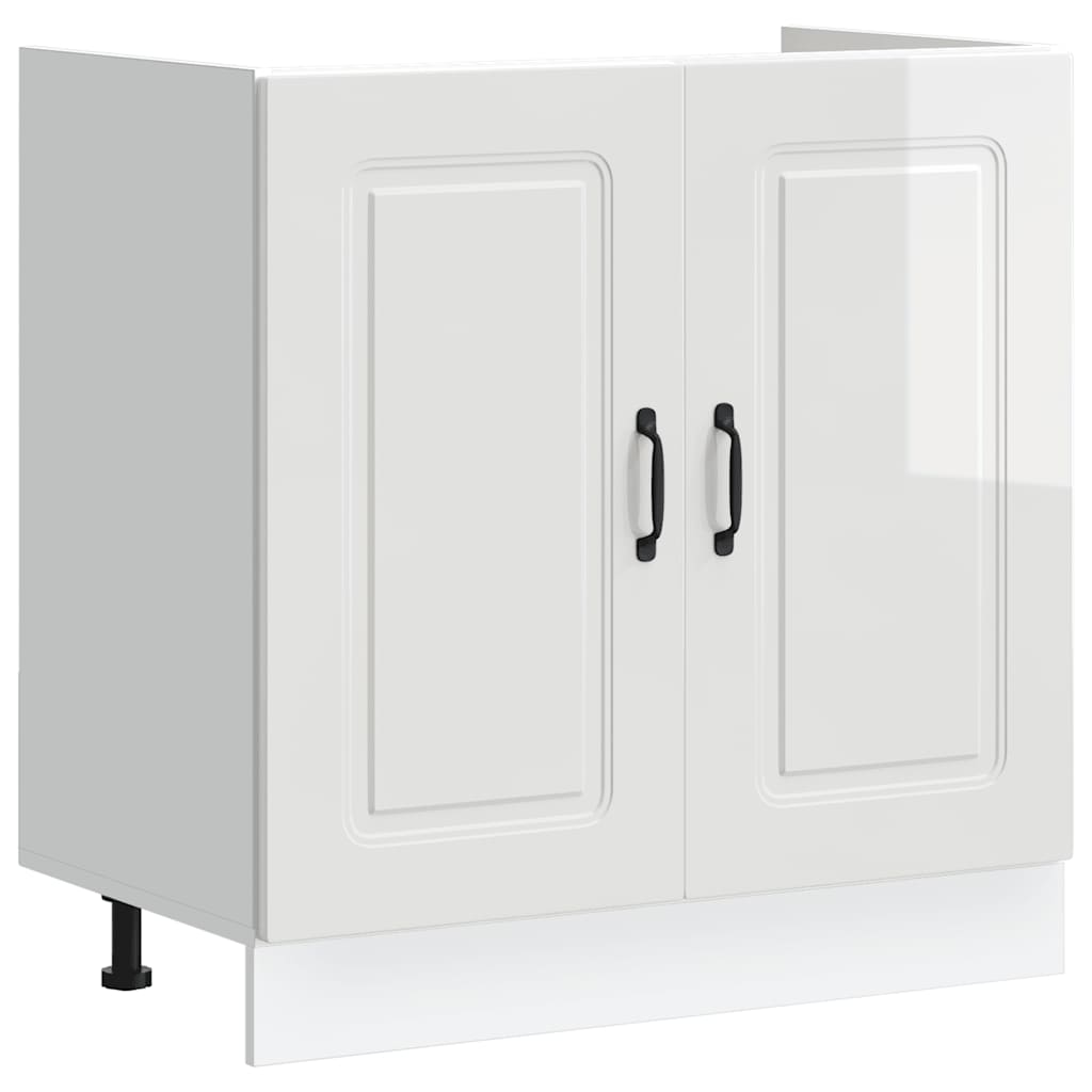 Kalmar vask underskab hvid højglans 80x46x81,5 cm