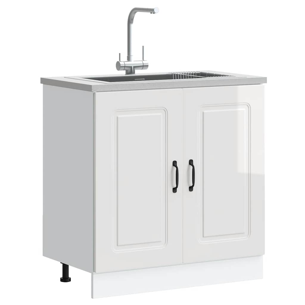 Kalmar vask underskab hvid højglans 80x46x81,5 cm
