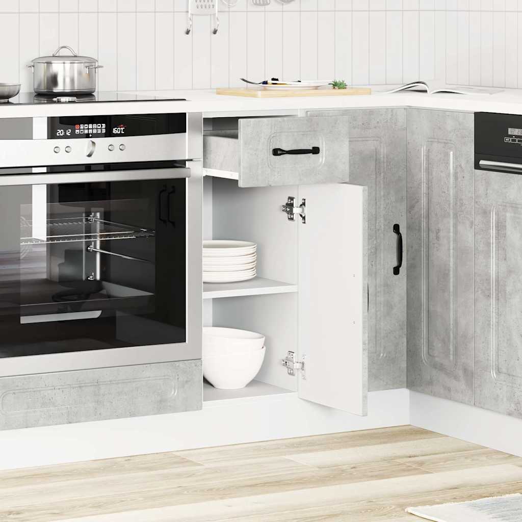 Küchenunterschrank Kalmar Betongrau Holzwerkstoff