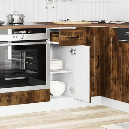 Küchenunterschrank Kalmar Räuchereiche Holzwerkstoff