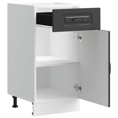 Küchenunterschrank Kalmar Schwarz Holzwerkstoff