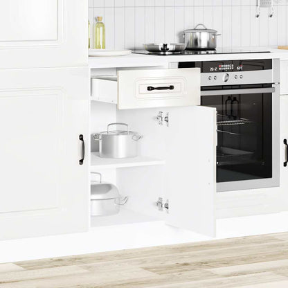Küchenunterschrank Kalmar Hochglanz-Weiß Holzwerkstoff