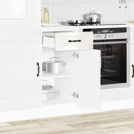 Küchenunterschrank Kalmar Hochglanz-Weiß Holzwerkstoff