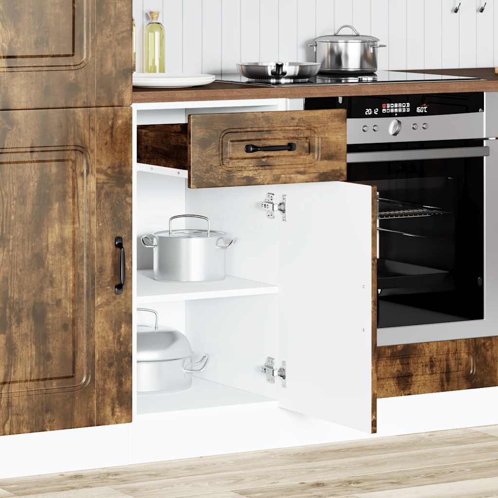 Küchenunterschrank Kalmar Räuchereiche Holzwerkstoff