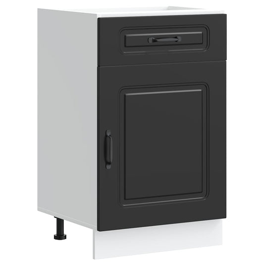 Küchenunterschrank Kalmar Schwarz Holzwerkstoff