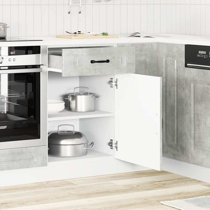 Küchenunterschrank Kalmar Betongrau Holzwerkstoff