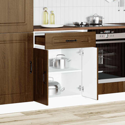 Küchenunterschrank Kalmar Braun Eichen-Optik Holzwerkstoff