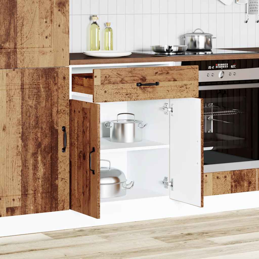 Küchenunterschrank Kalmar Altholz-Optik Holzwerkstoff