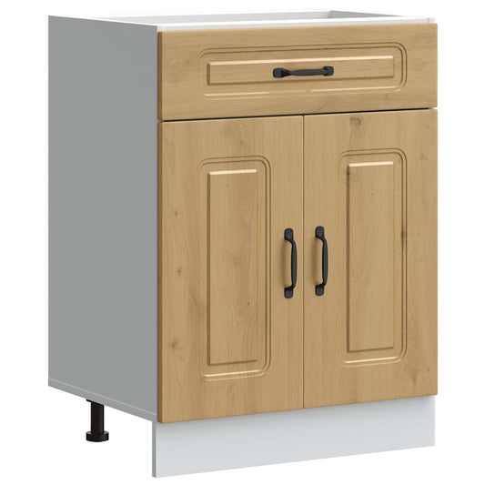 Küchenunterschrank Kalmar Artisan-Eiche Holzwerkstoff