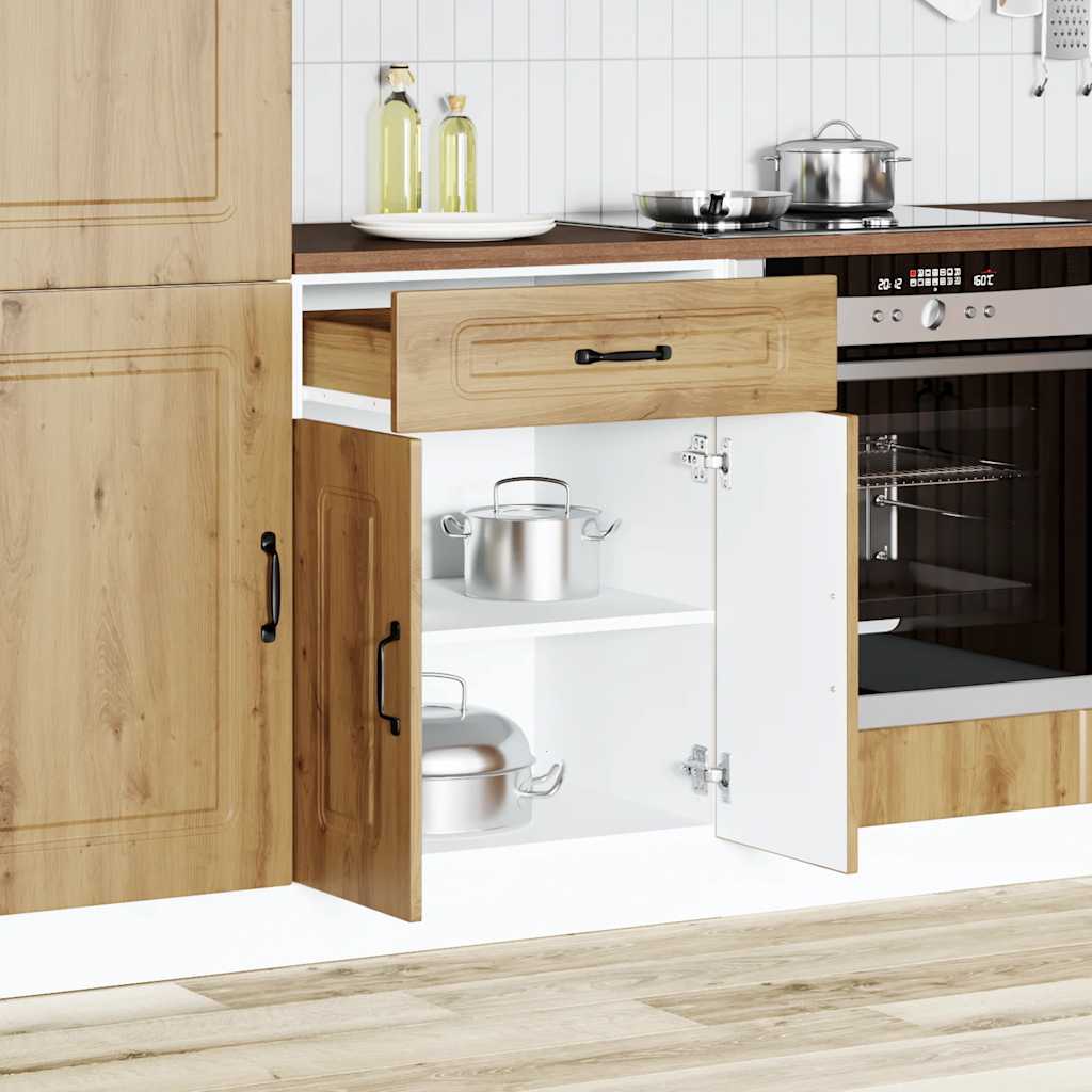 Küchenunterschrank Kalmar Artisan-Eiche Holzwerkstoff