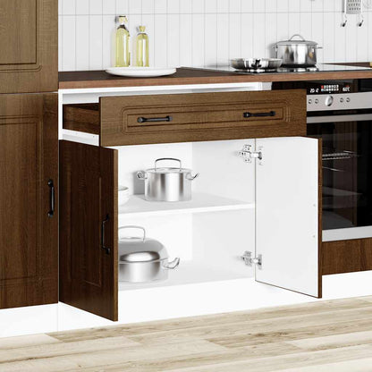 Küchenunterschrank Kalmar Braun Eichen-Optik Holzwerkstoff