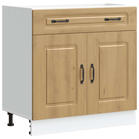 Küchenunterschrank Kalmar Artisan-Eiche Holzwerkstoff