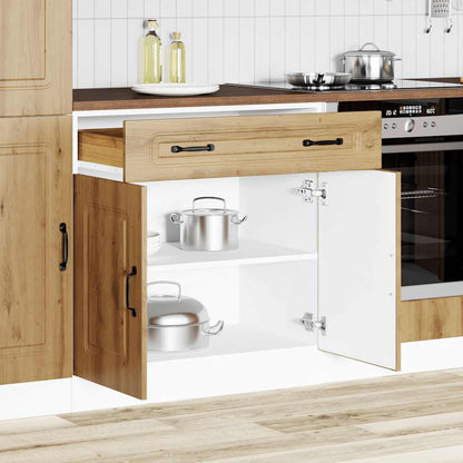 Küchenunterschrank Kalmar Artisan-Eiche Holzwerkstoff