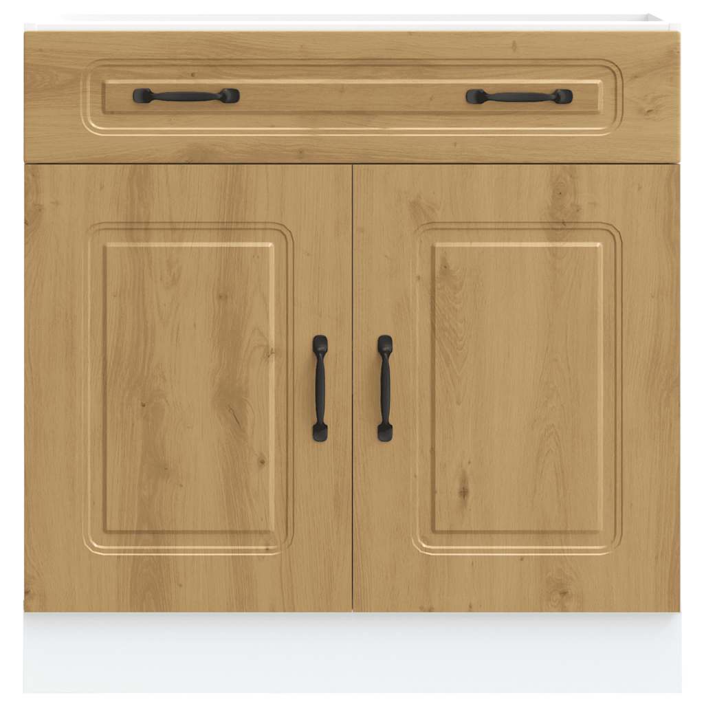 Küchenunterschrank Kalmar Artisan-Eiche Holzwerkstoff