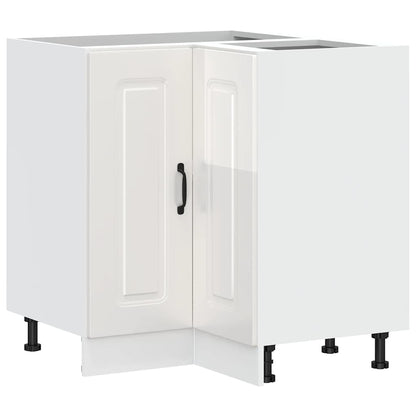 Küchen-Eckunterschrank Kalmar Hochglanz-Weiß Holzwerkstoff