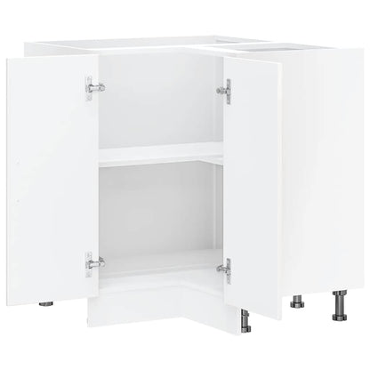 Küchen-Eckunterschrank Kalmar Hochglanz-Weiß Holzwerkstoff