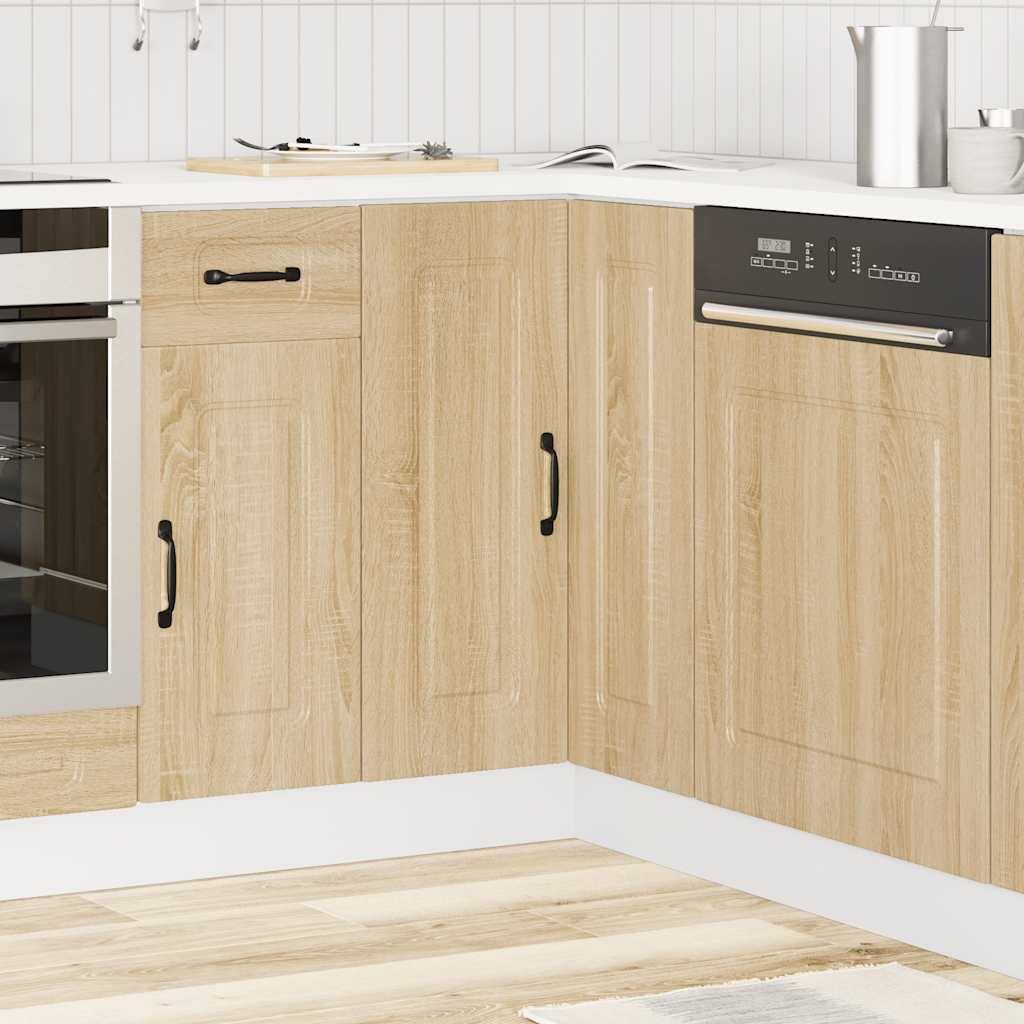 Küchen-Eckunterschrank Kalmar Sonoma-Eiche Holzwerkstoff