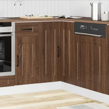 Küchen-Eckunterschrank Kalmar Braun Eichen-Optik Holzwerkstoff