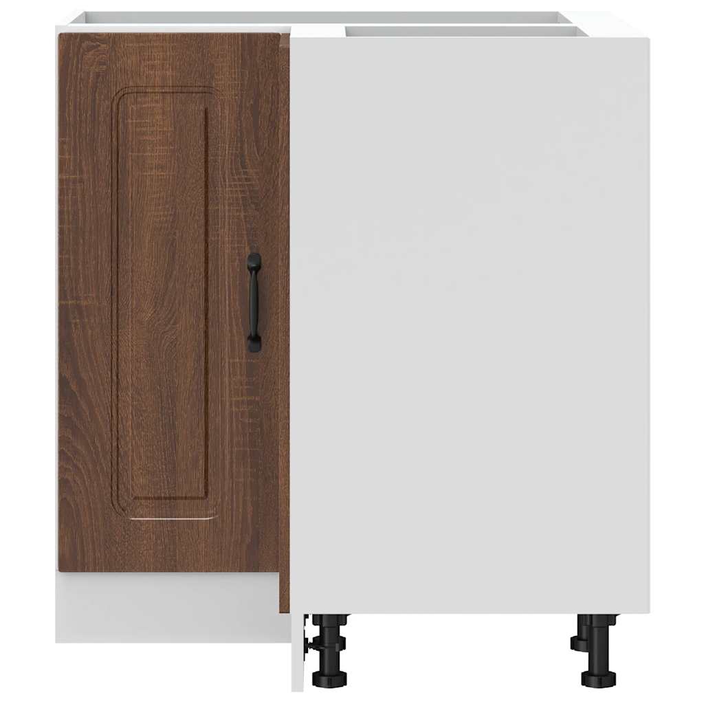 Küchen-Eckunterschrank Kalmar Braun Eichen-Optik Holzwerkstoff