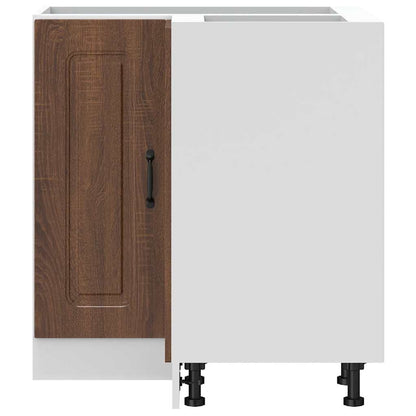 Küchen-Eckunterschrank Kalmar Braun Eichen-Optik Holzwerkstoff