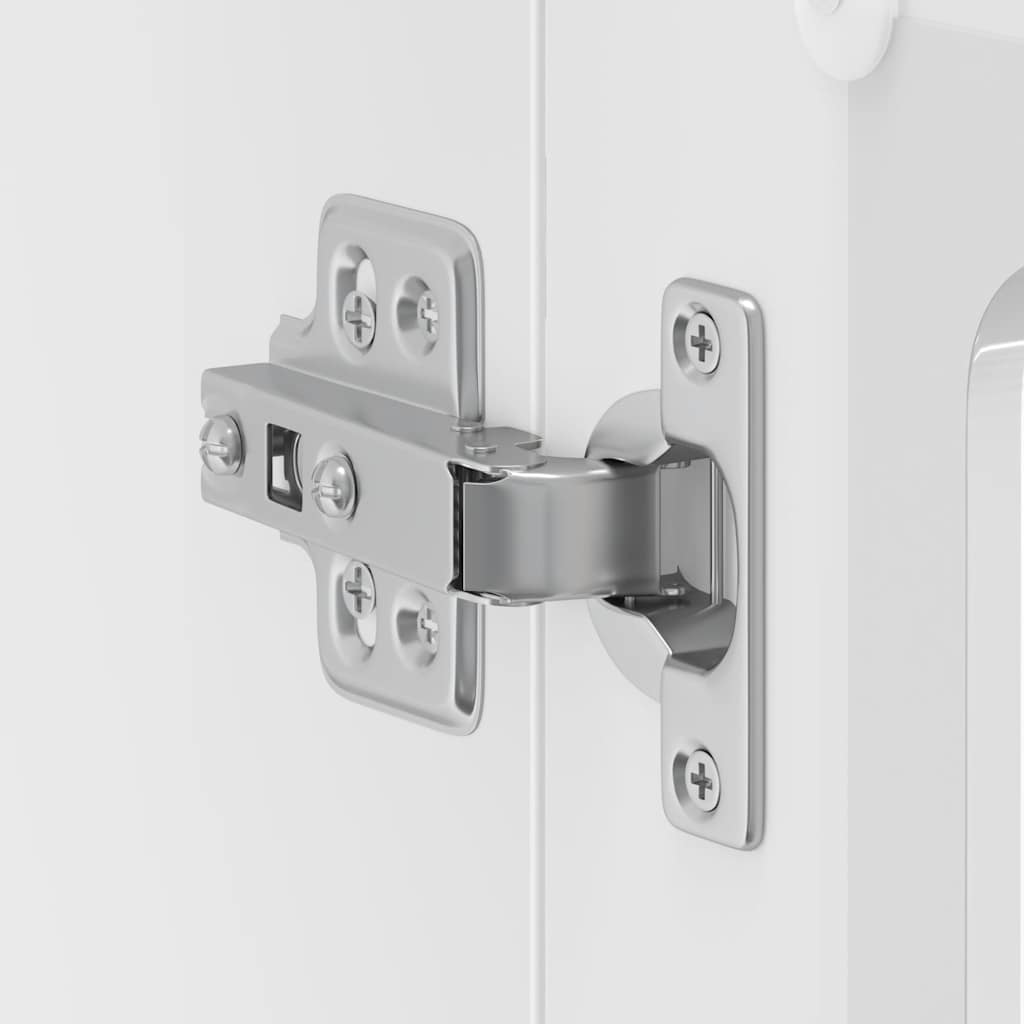 Küchen-Hängeschrank mit Glastür Kalmar Hochglanz-Weiß Holzwerkstoff