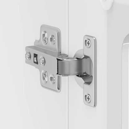 Küchen-Hängeschrank mit Glastür Kalmar Hochglanz-Weiß Holzwerkstoff