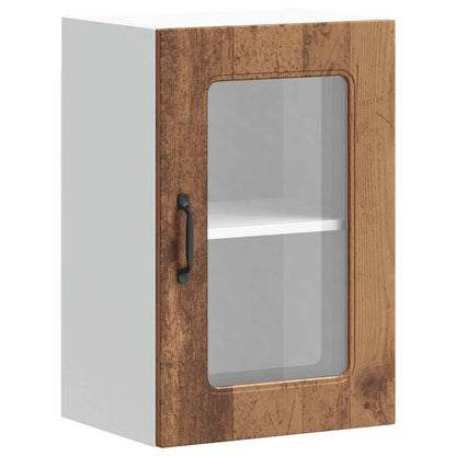 Küchen-Hängeschrank mit Glastür Kalmar Altholz-Optik Holzwerkstoff