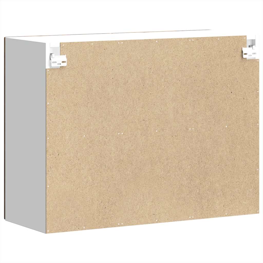 Küchen-Hängeschrank mit Glastür Kalmar Räuchereiche Holzwerkstoff