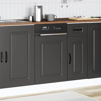 Opvaskemaskine panel Kalmar Sort 45x1,5x67 cm træmateriale