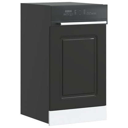 Opvaskemaskine panel Kalmar Sort 45x1,5x67 cm træmateriale