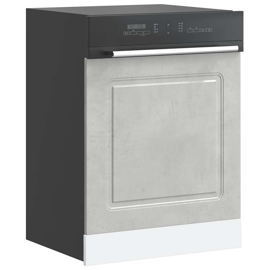 Opvaskemaskine panel Kalmar betongrå 60x1,5x67cm træmateriale