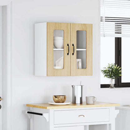 Küchen-Hängeschrank mit Glastür Kalmar Sonoma-Eiche Holzwerkstoff