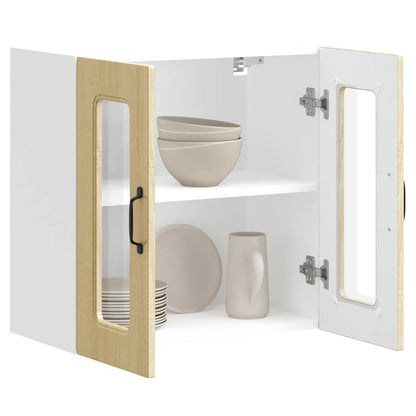 Küchen-Hängeschrank mit Glastür Kalmar Sonoma-Eiche Holzwerkstoff