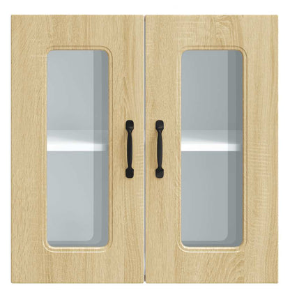 Küchen-Hängeschrank mit Glastür Kalmar Sonoma-Eiche Holzwerkstoff