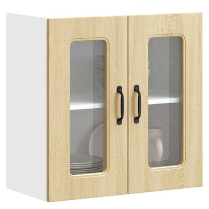 Küchen-Hängeschrank mit Glastür Kalmar Sonoma-Eiche Holzwerkstoff