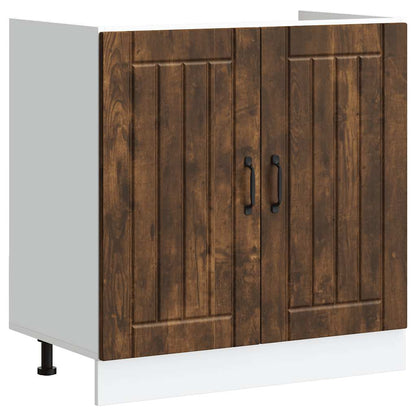 Spülenunterschrank Lucca Räuchereiche Holzwerkstoff